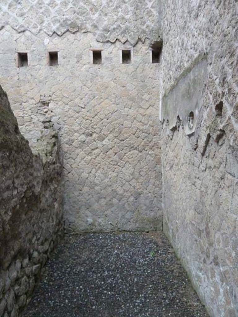 Ins. Orientalis II.5, Herculaneum. September 2015. 
Looking south-east in rear room in south-east corner.
