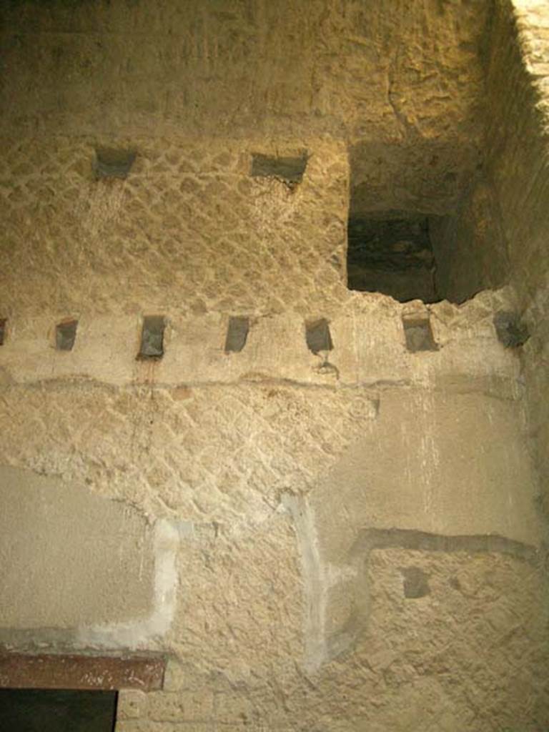 Ins Or II, 8, Herculaneum. December 2004. Room on the north side of room with oven, upper south wall.  
Photo courtesy of Nicolas Monteix.
