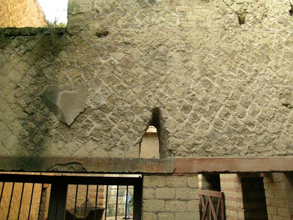 Ins Or II, 8, Herculaneum. December 2004. Detail from west wall in rear room. Photo courtesy of Nicolas Monteix.