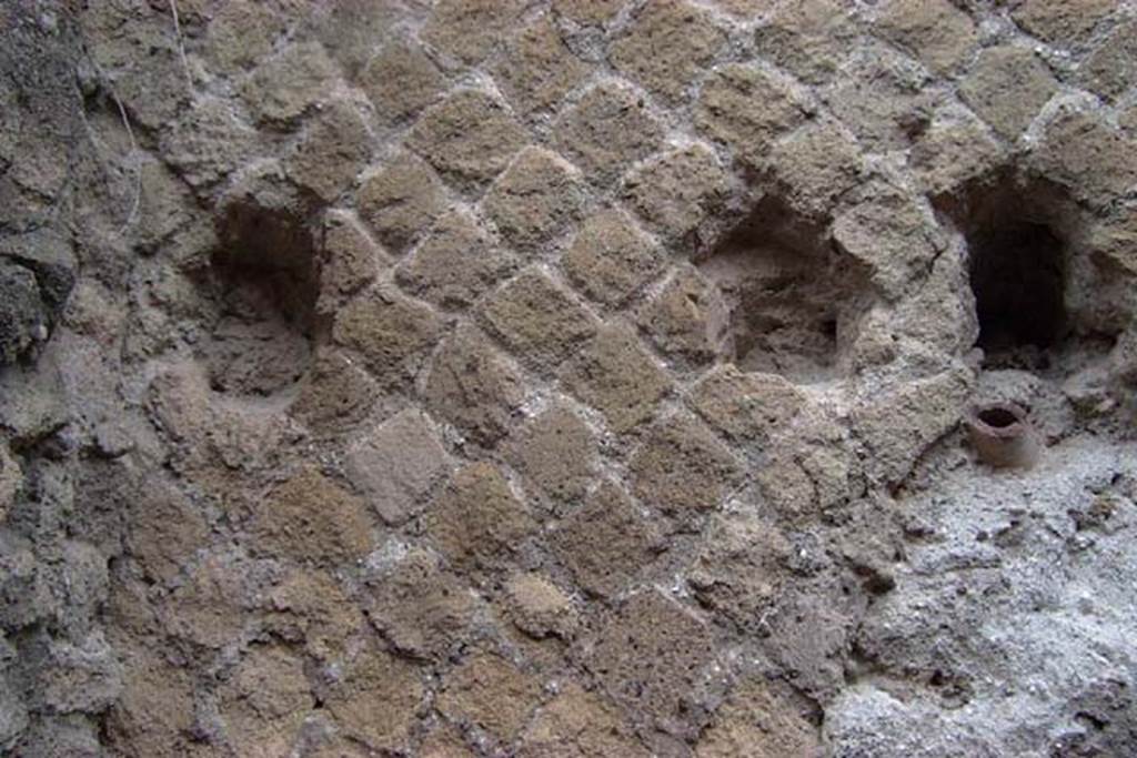 Ins. Or II. 12, Herculaneum. January 2002. North wall above latrine. Photo courtesy of Nicolas Monteix.