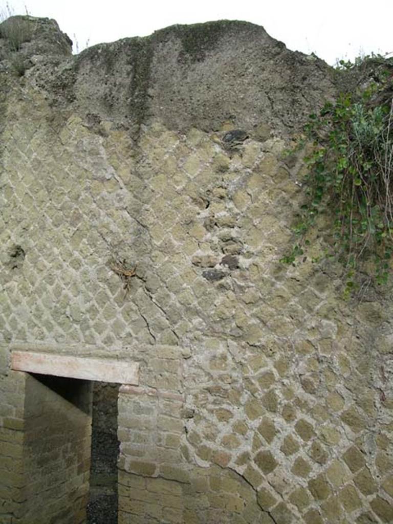 Ins Or II. 13, Herculaneum. December 2004. Upper north wall above doorway to bar-room
Photo courtesy of Nicolas Monteix.
