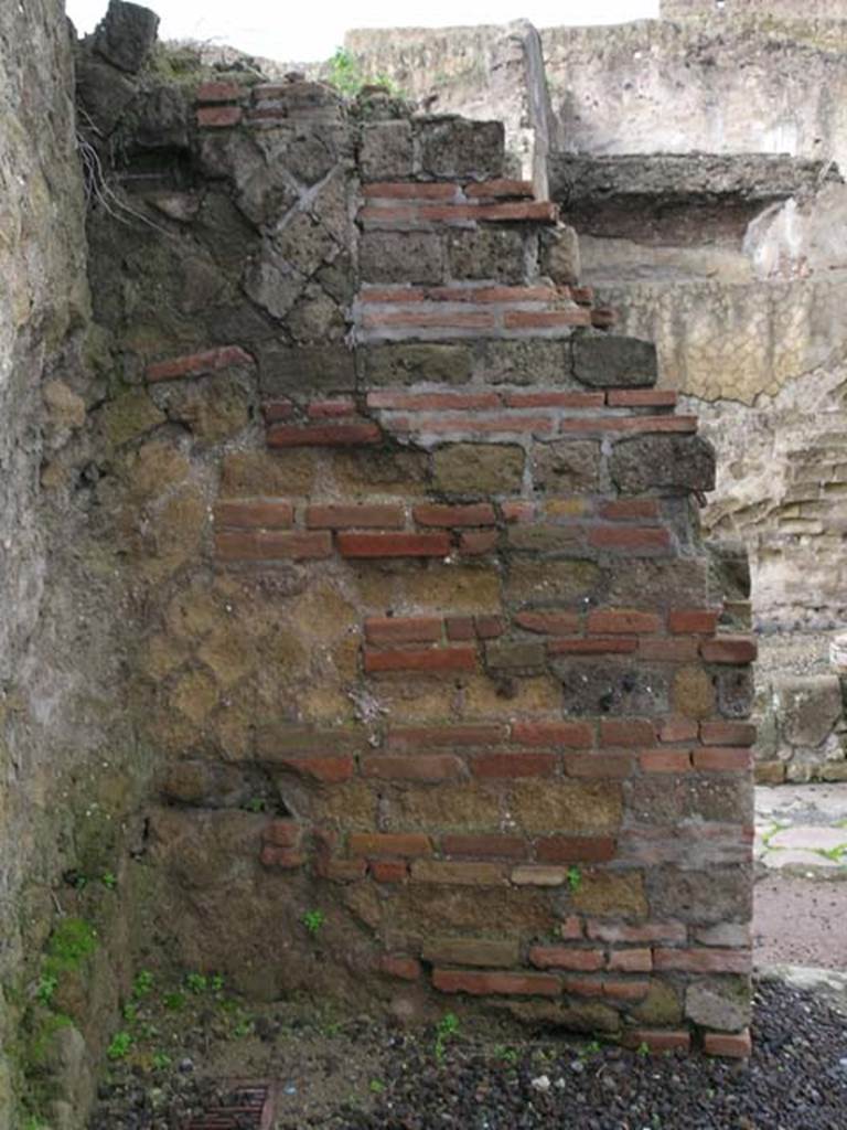 Ins. Or. II. 14, Herculaneum. December 2004. West wall of shop-room, site of latrine in south-west corner. 
Photo courtesy of Nicolas Monteix.
