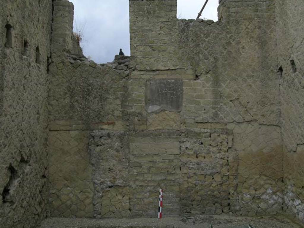 Ins Or II, 16 Herculaneum. June 2006. Detail of west wall. Photo courtesy of Nicolas Monteix.