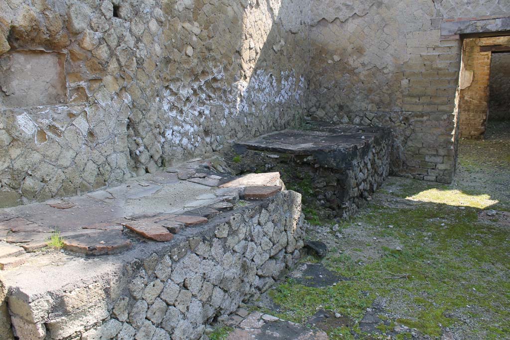 Ins. Or. II.18, Herculaneum. March 2014. Looking east along north wall.  
Foto Annette Haug, ERC Grant 681269 DÉCOR

