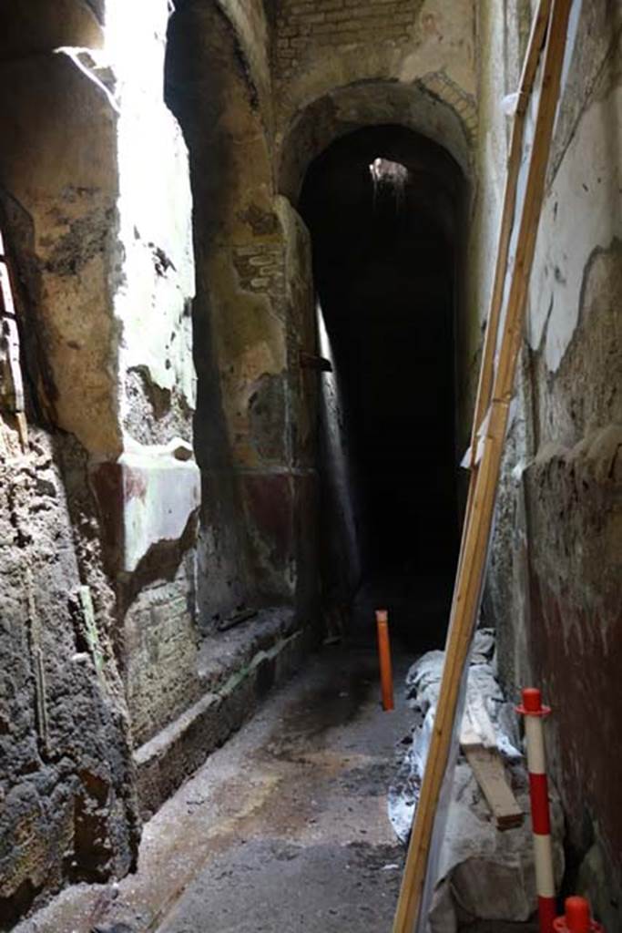 Suburban Baths, Herculaneum. June 2014. Corridor, leading east from atrium.
Photo courtesy of Michael Binns.
