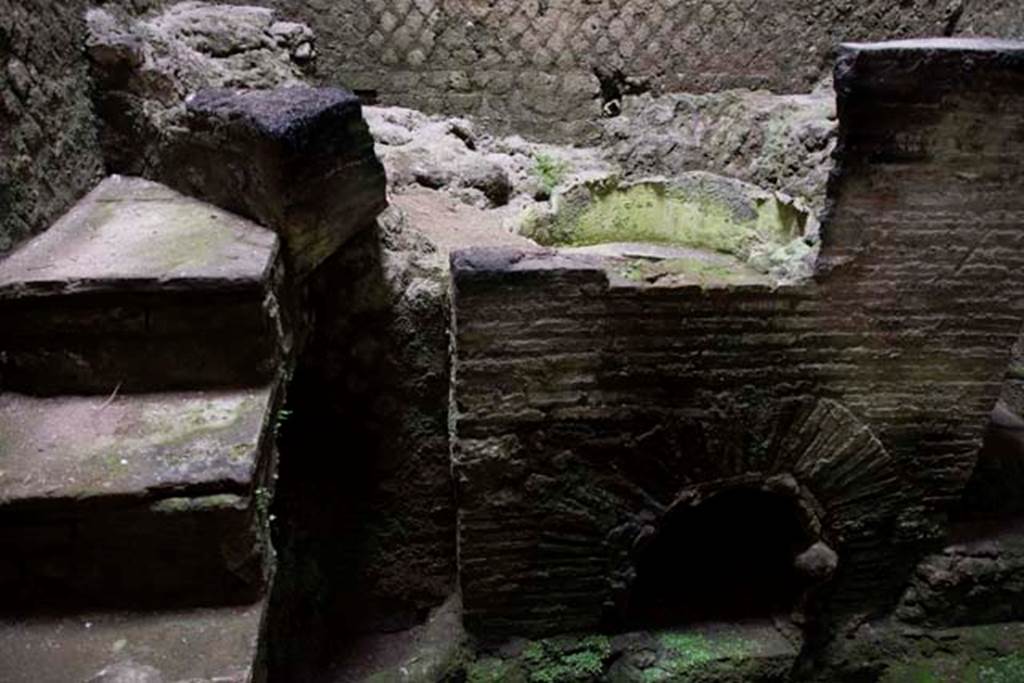 Suburban Baths, Herculaneum. May 2017. Praefurnium, or furnace room. Photo courtesy of Nicolas Monteix.