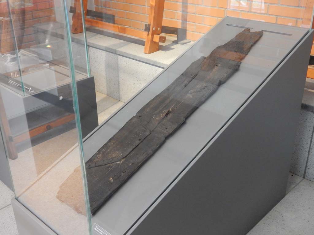 Herculaneum, June 2019. Wooden rudder. Photo courtesy of Buzz Ferebee.

