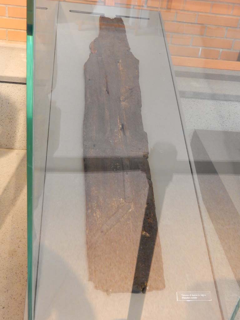 Herculaneum, June 2019. Wooden rudder. Photo courtesy of Buzz Ferebee.