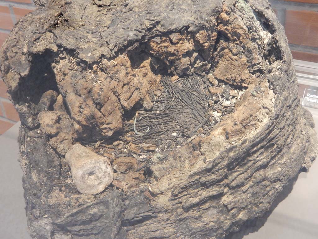 Herculaneum, June 2019. Detail of trawl line in wicker basket. Photo courtesy of Buzz Ferebee.