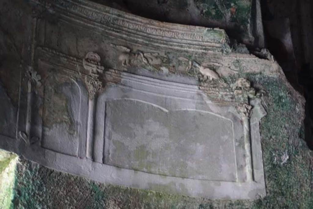 Suburban Baths, Herculaneum. June 2014. Decorative stucco in second larger caldarium. Photo courtesy of Michael Binns.
