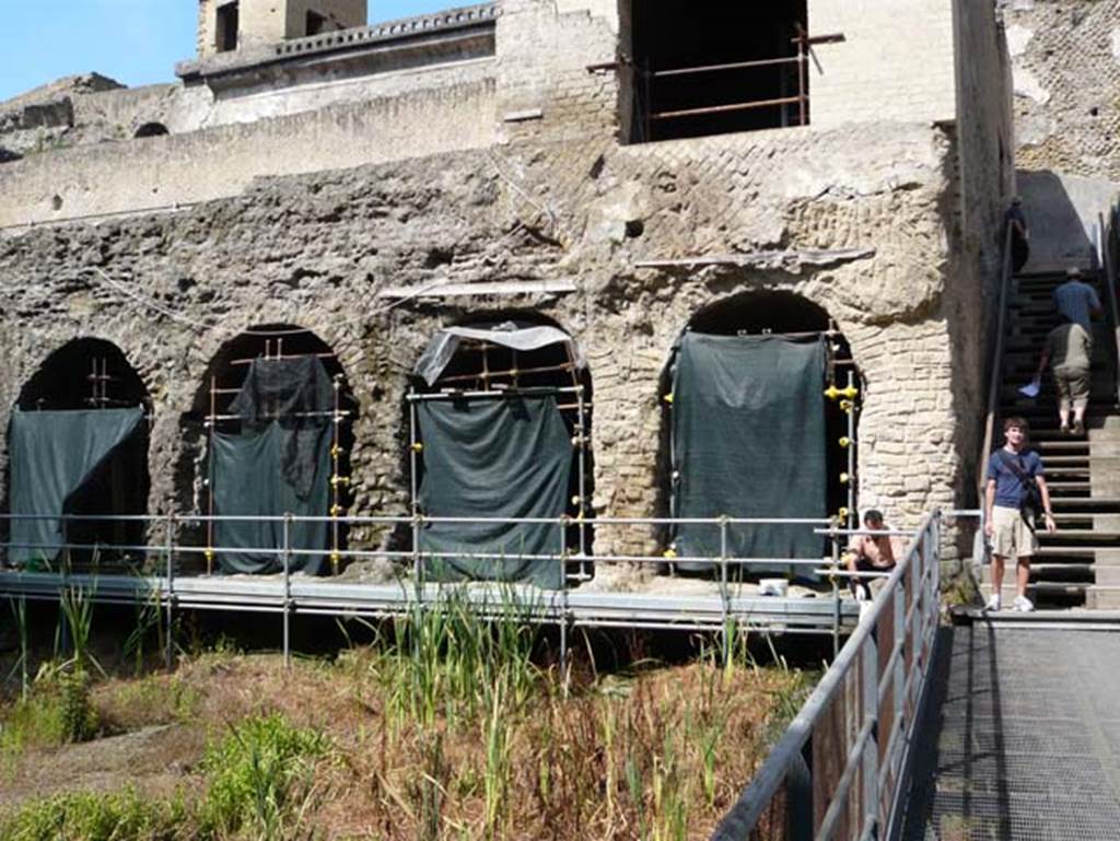 Herculaneum May 2009. Looking towards “boatsheds”, found under the terrace of the Sacred Area. Photo courtesy of Buzz Ferebee.
