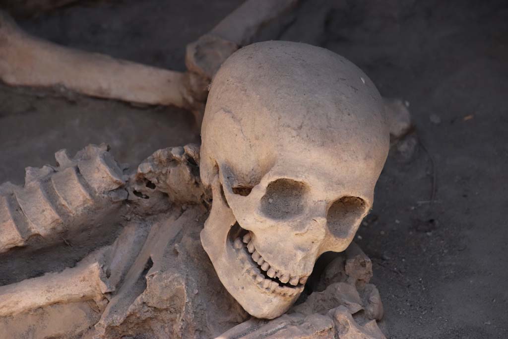 Beachfront, Herculaneum, September 2019. Detail from Boatshed 3, on west side (left). Photo courtesy of Klaus Heese.