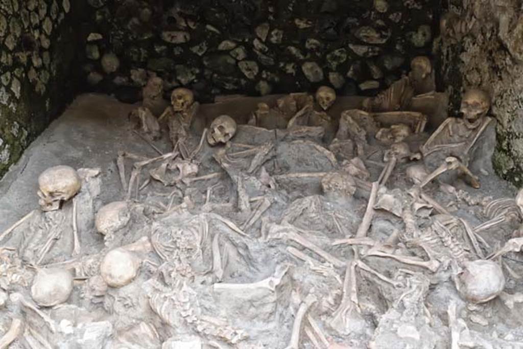 Beachfront, Herculaneum, April 2018. Detail from Boatshed 6. Photo courtesy of Ian Lycett-King. 
Use is subject to Creative Commons Attribution-NonCommercial License v.4 International.
