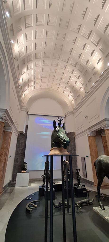 Herculaneum, April 2023. 
Bronzes in “Campania Romana” gallery in Naples Archaeological Museum. Photo courtesy of Giuseppe Ciaramella.
