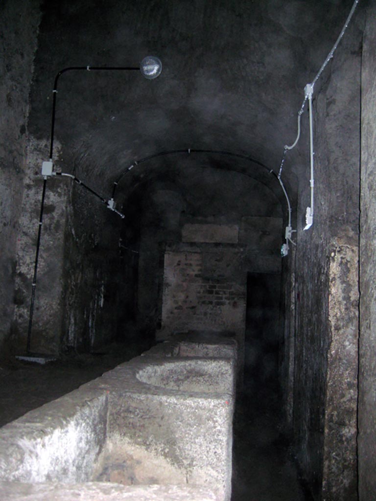 Herculaneum Theatre, July 2009. East end of the Proscenium. Photo courtesy of Sera Baker.