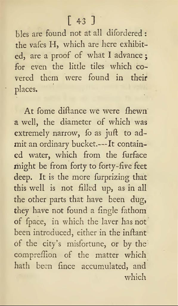 Of the tombs found at Herculaneum. Bellicard, J.C. (c,1753-4). Observations upon the antiquities of the town of Herculaneum. (p. 43).