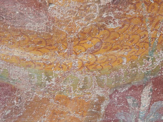 VII.11.13 Pompeii. May 2015. Detail of the painted serpent. Photo courtesy of Buzz Ferebee.