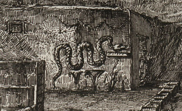 Via Pomeriale. About 1824. The street shrine as shown by Mazois. See Mazois, F., 1824. Les Ruines de Pompei: Premiere Partie. Paris: Didot Freres. (p. 28, Pl. X).