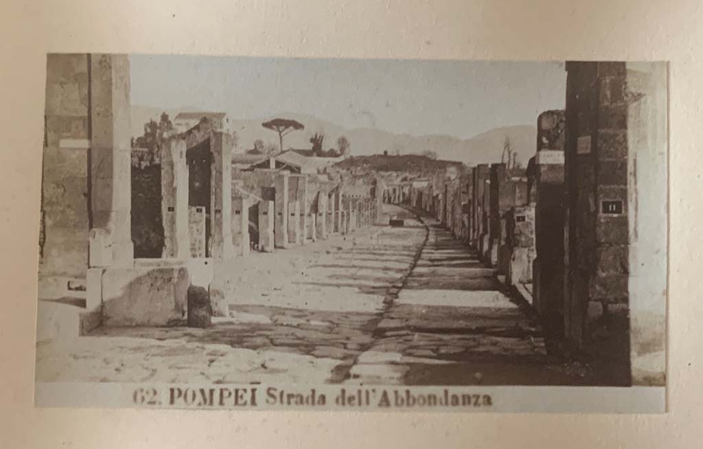 Fountain outside VII.9.67. Via dell Abbondanza, Pompeii. From an album dated 1882. Looking east between VII.9 and VIII.3.
Photo courtesy of Rick Bauer.
