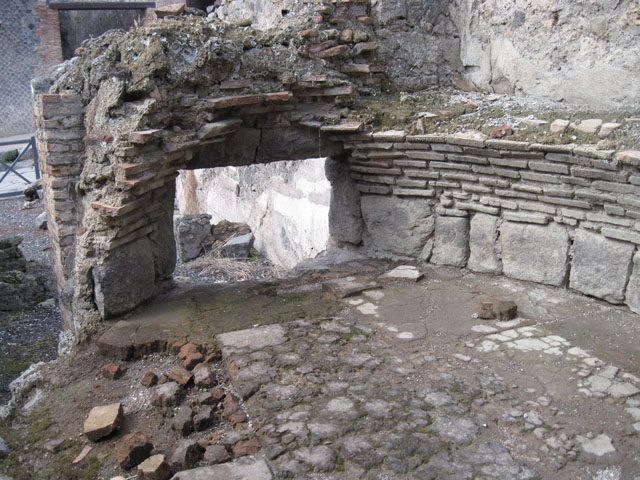 I.3.1 Pompeii. September 2010. South-east corner and east wall of rear room. Photo courtesy of Drew Baker.