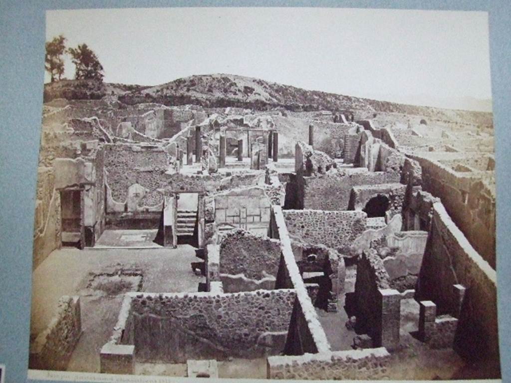 Photo taken in the late 1800’s, showing insula I.3 after excavation.  
I.3.1 is on the right hand side.  Courtesy of the Society of Antiquaries,
 Fox Collection.

