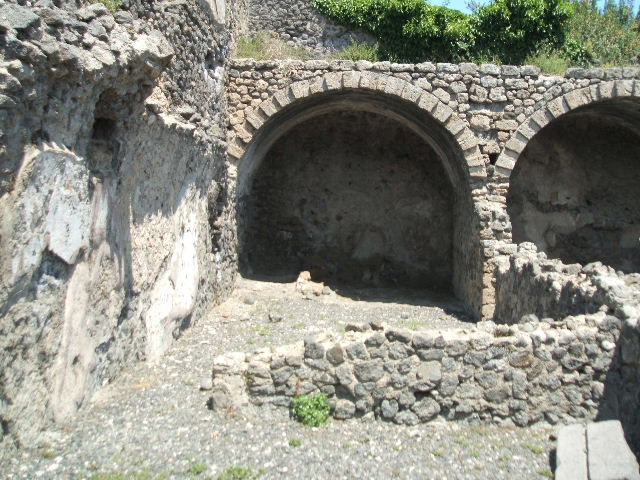I.3.6 Pompeii. September 2010. Looking south from vaulted room, across entrance room towards doorway into adjoining I.3.5. Photo courtesy of Drew Baker.
