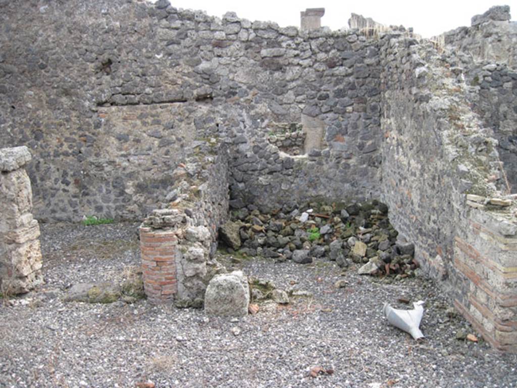 I.3.10 Pompeii. September 2010. Looking south to two other doorways to rooms in the south-east corner. Photo courtesy of Drew Baker.

