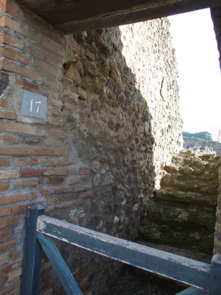 I.3.17 Pompeii. December 2007. East wall.