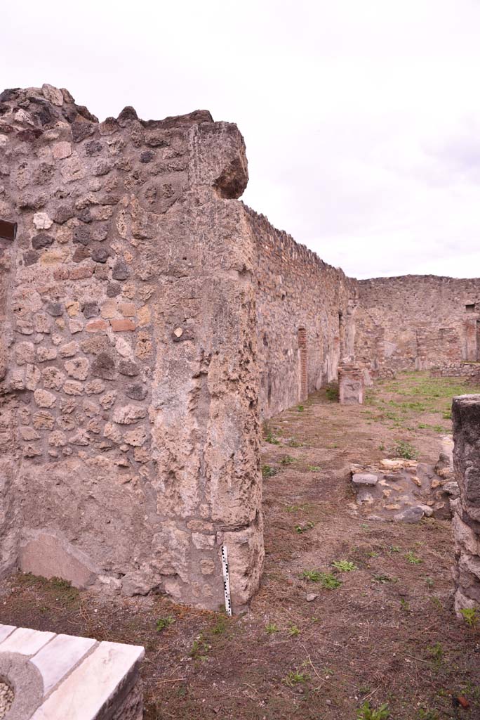 I.4.3 Pompeii. October 2019. 
Looking towards north-east corner of bar-room, and east wall with doorway into atrium of I.4.2.
Foto Tobias Busen, ERC Grant 681269 DCOR.
