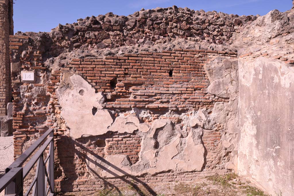 I.4.14 Pompeii. October 2019. Looking towards north wall of shop-room.
Foto Tobias Busen, ERC Grant 681269 DCOR.

