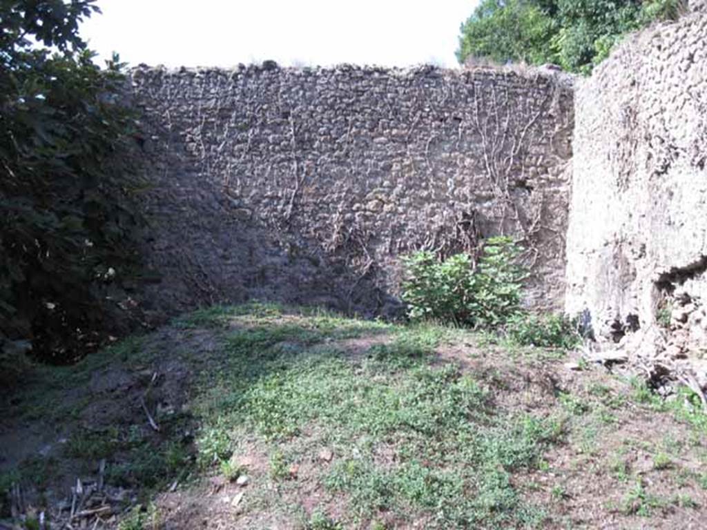 I.5.2 Pompeii. September 2010. Rear of garden, looking north. (The wall in front is part of I.5.3)  Photo courtesy of Drew Baker.
