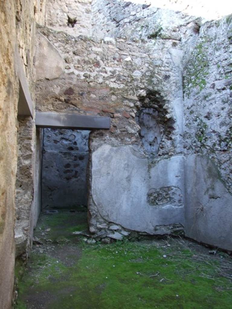 I.6.15 Pompeii.  March 2009.  Room 10, with north wall and doorway to another room at rear.