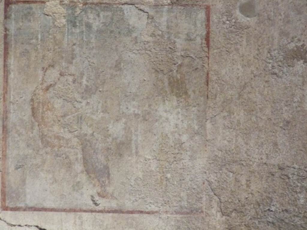 I.6.15 Pompeii.  March 2009. Room 11, Faded wall painting of a Music Lesson (Lezione di musica) in centre of east wall.  See Bragantini, de Vos, Badoni, 1981. Pitture e Pavimenti di Pompei, Parte 1. Rome: ICCD. (p.43)
