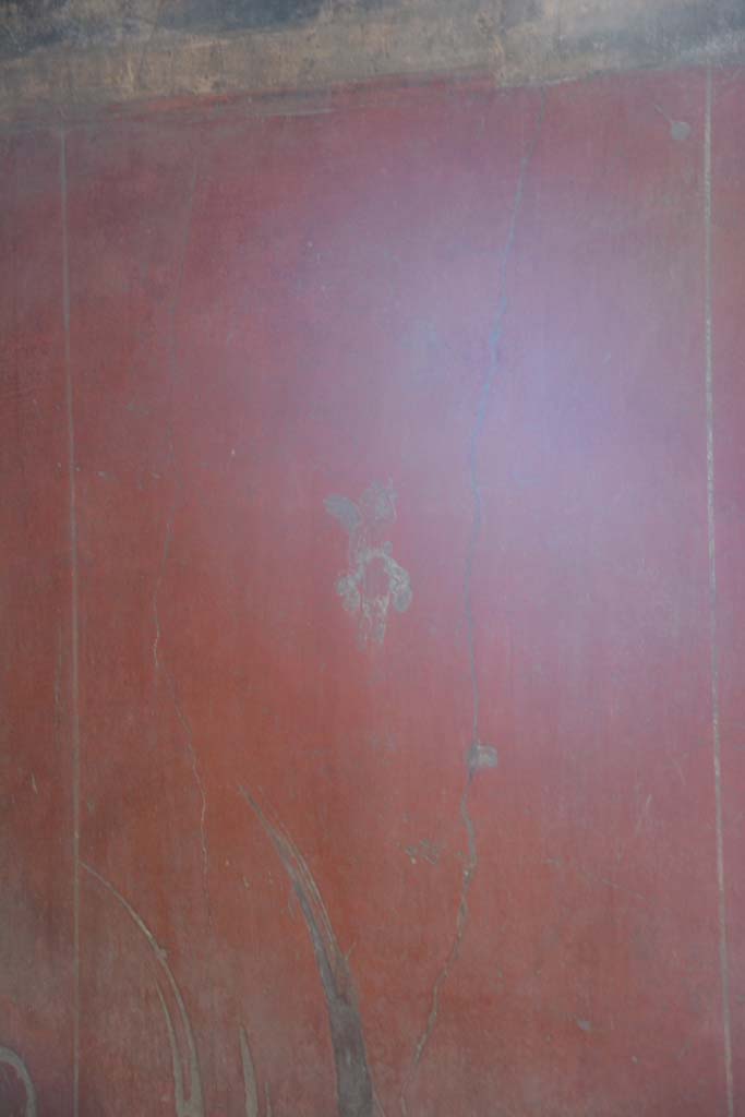 I.6.15 Pompeii. March 2019. 
Room 13, flying figure in centre of red panel at east end of south wall.        
Foto Annette Haug, ERC Grant 681269 DCOR
