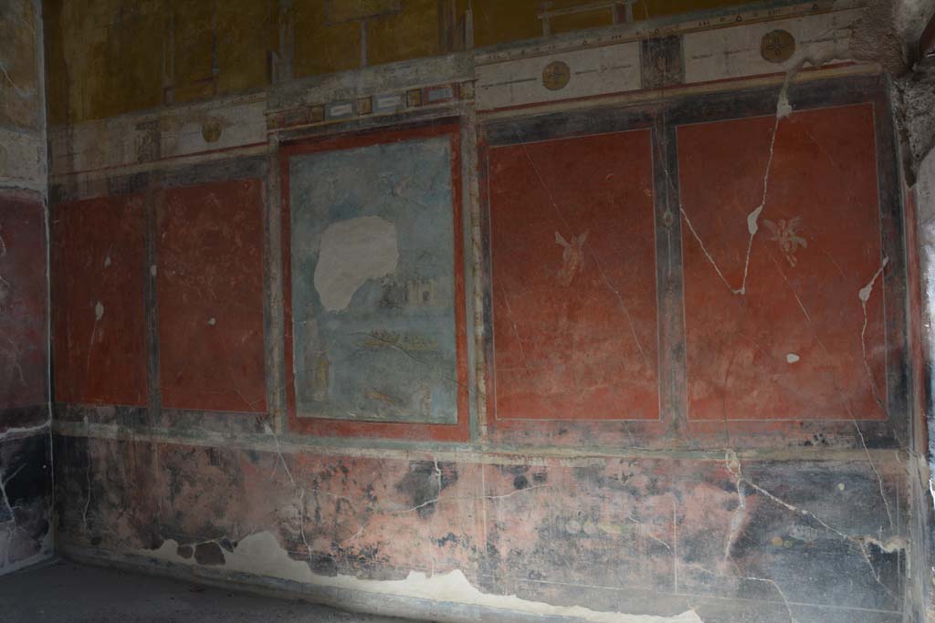 I.7.7 Pompeii. October 2019. Looking towards east wall of triclinium.
Foto Annette Haug, ERC Grant 681269 DÉCOR.
