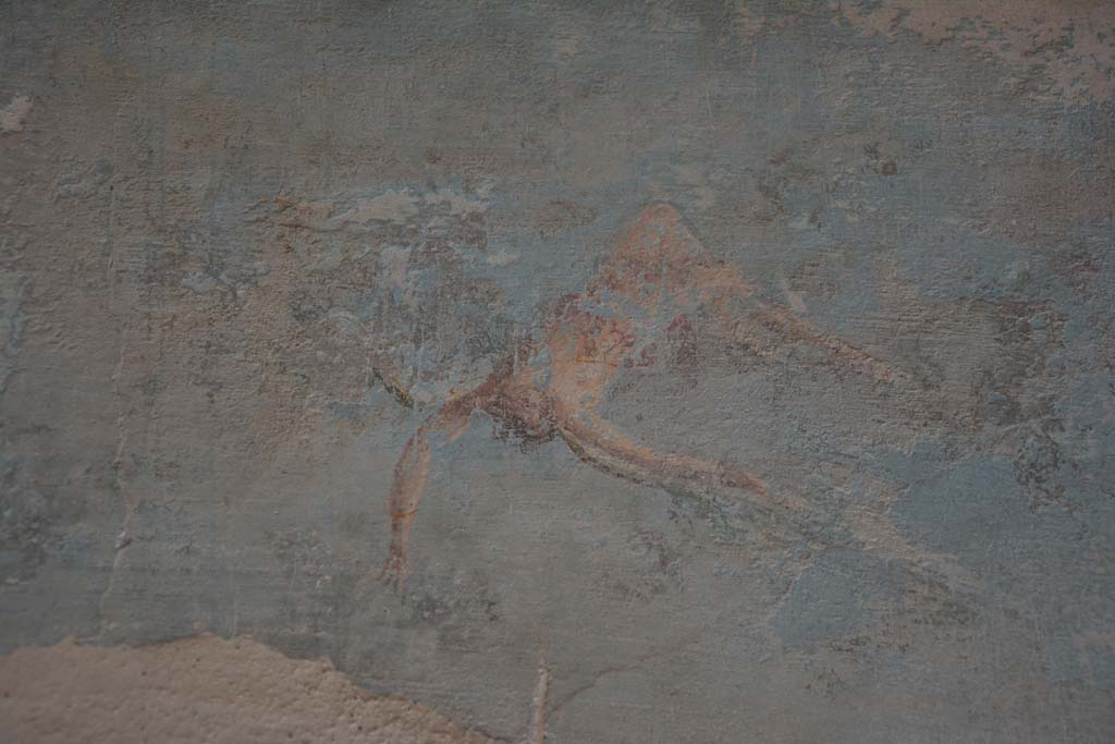 I.7.7 Pompeii. October 2019. Detail from central painting on east wall showing Icarus falling from the sky.
Foto Annette Haug, ERC Grant 681269 DÉCOR.
