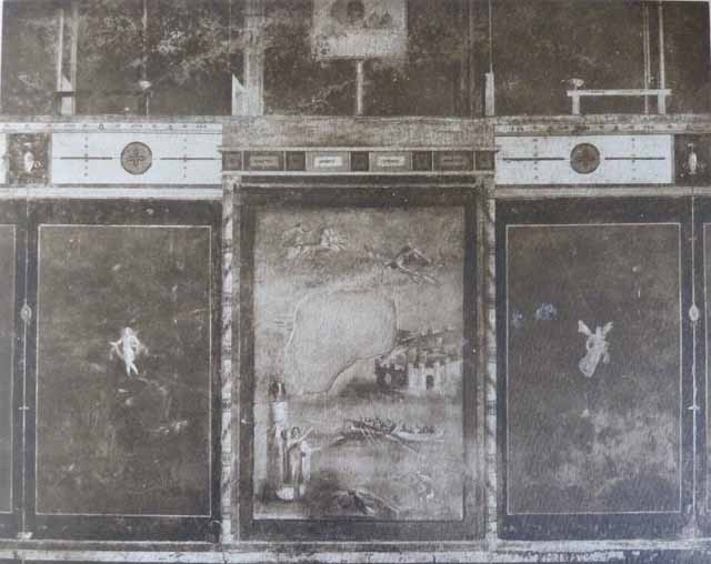 I.7.7 Pompeii. 1968. West wall of triclinium with wall painting of Perseus freeing Andromeda.
Photo by Stanley A. Jashemski.
Source: The Wilhelmina and Stanley A. Jashemski archive in the University of Maryland Library, Special Collections (See collection page) and made available under the Creative Commons Attribution-Non Commercial License v.4. See Licence and use details.
J68f0714
