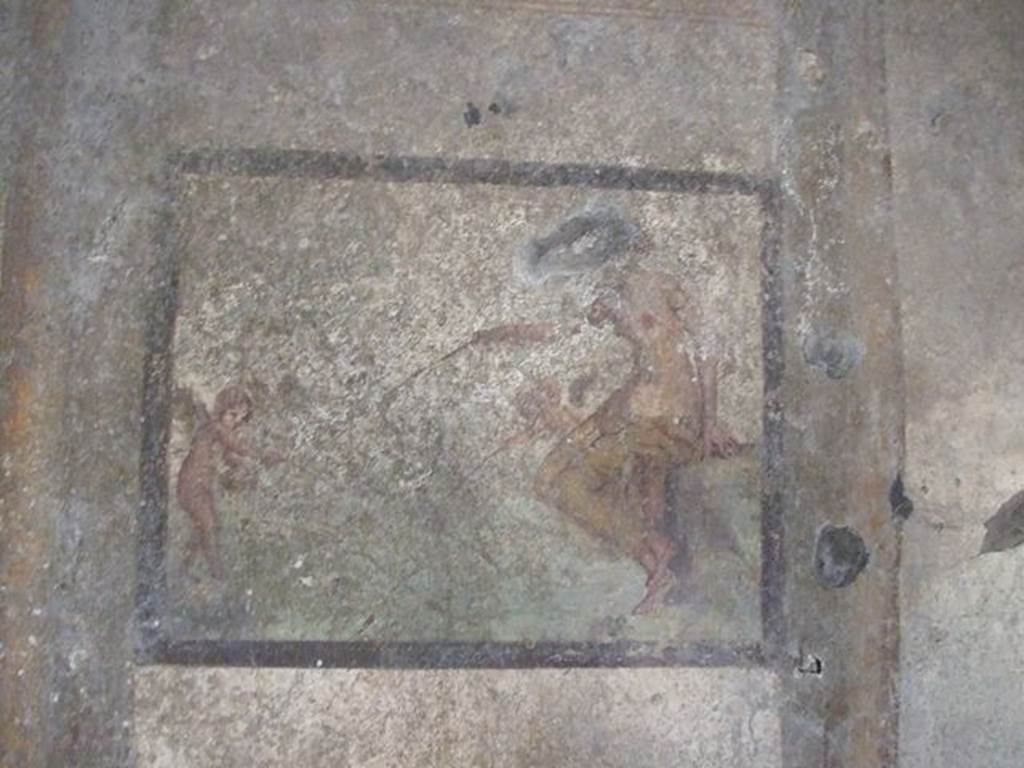 I.7.11 Pompeii. December 2006. Wall painting of Venus or Aphrodite Pescatrice from west wall of bedroom on west side of atrium.