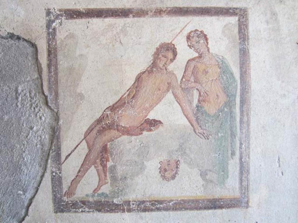 I.7.11 Pompeii. March 2012. Wall painting of Narcissus and Echo from north wall. Photo courtesy of Marina Fuxa.
