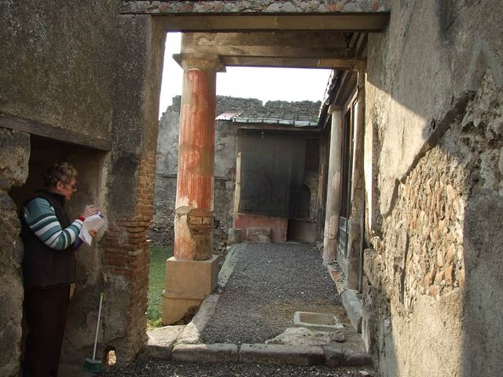 I.7.12 Casa dell’ Efebo or Domus P. Cornelius Tages.   View west from entrance.