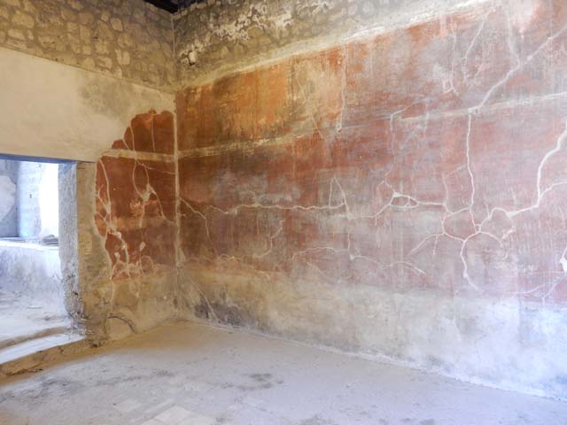 I.8.9 Pompeii. May 2013. Room 3, looking towards north wall with the doorway to caupona. Photo courtesy of Paula Lock.
