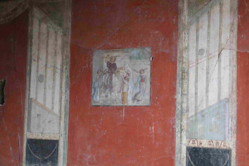 I.8.9 Pompeii. May 2015. Room 7, wall painting of Europa and the Bull from centre panel on east wall.  Photo courtesy of Buzz Ferebee.
