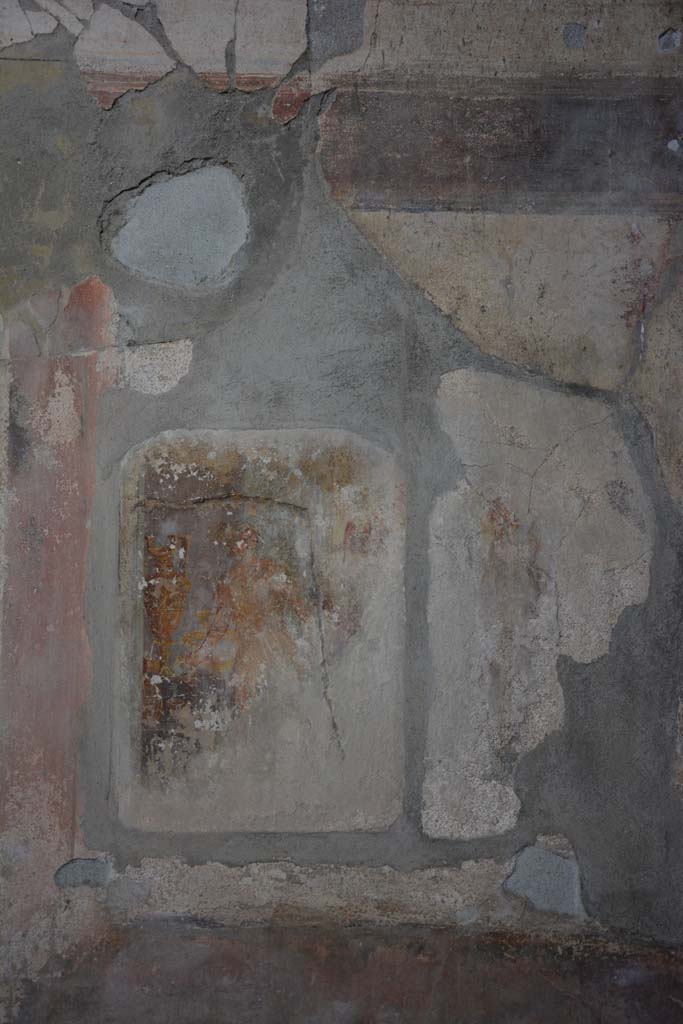 I.8.17 Pompeii. March 2019. Room 9, central wall painting on north wall.
Foto Annette Haug, ERC Grant 681269 DÉCOR.
