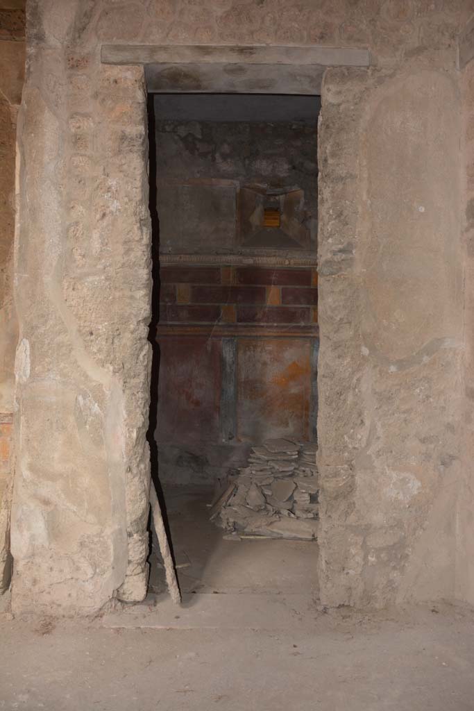 I.8.17 Pompeii. March 2019. 
Room 12, looking north through doorway in north-east corner of atrium 3.
Foto Annette Haug, ERC Grant 681269 DÉCOR.
