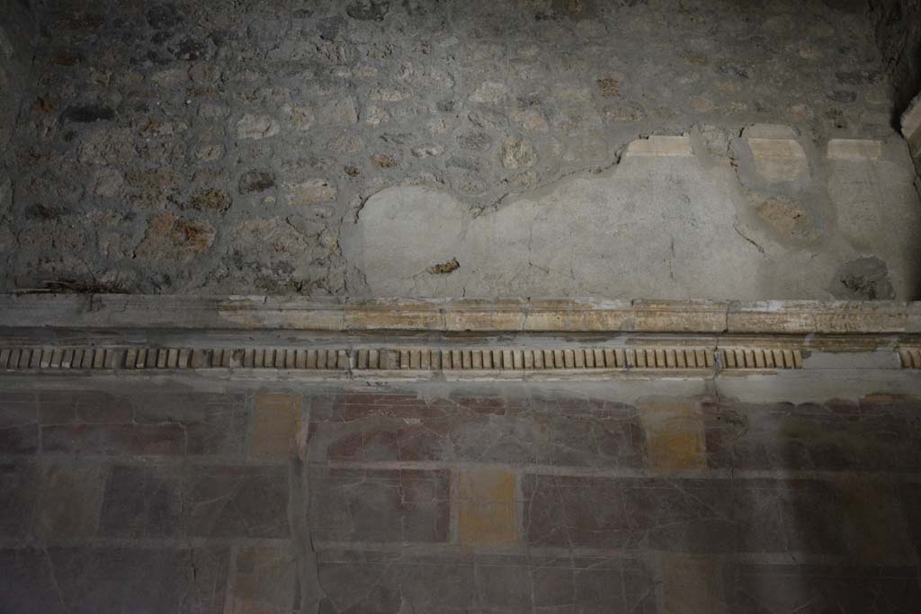 I.8.17 Pompeii. March 2019. Room 12, detail from upper east wall.
Foto Annette Haug, ERC Grant 681269 DÉCOR.

