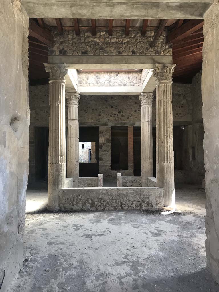 I.8.17 Pompeii. April 2019. Looking east from entrance doorway.
Photo courtesy of Rick Bauer.
