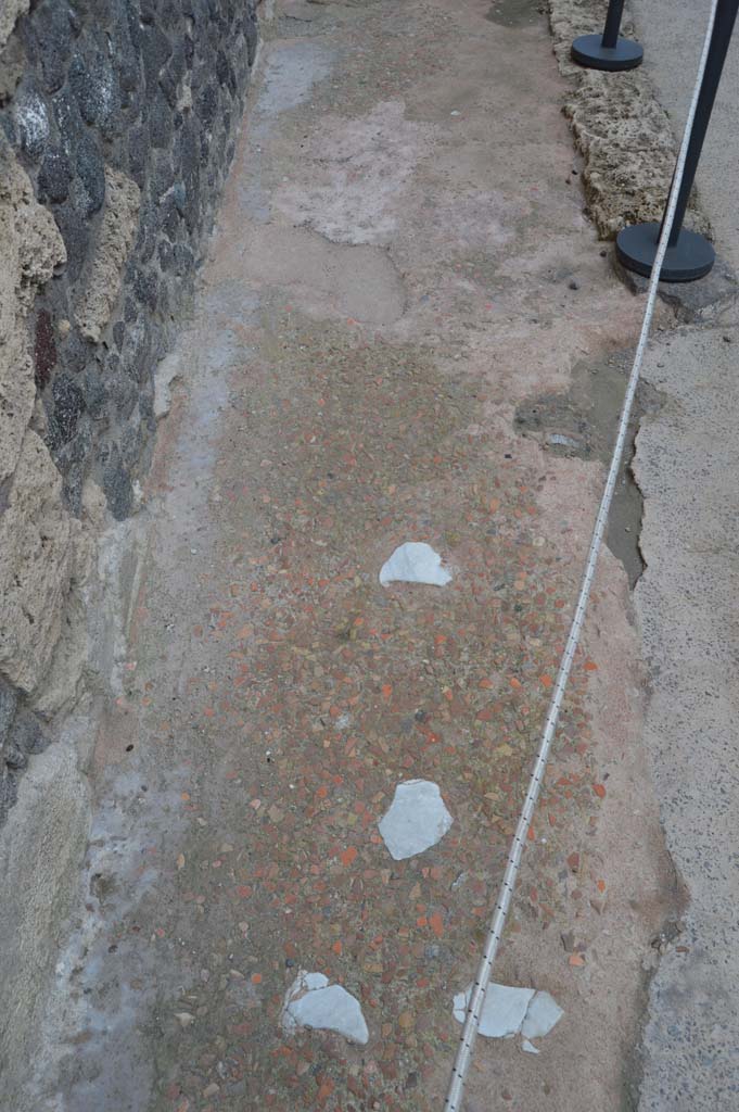 I.8.17 Pompeii. March 2019. 
Detail of pavement between I.8.18, and I.8.17, looking south.
Foto Taylor Lauritsen, ERC Grant 681269 DÉCOR.
