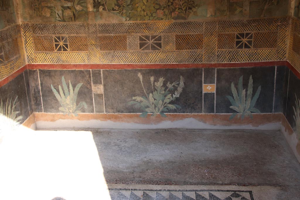 I.9.5 Pompeii. May 2017.  Room 5, zoccolo from lower east wall. Photo courtesy of Buzz Ferebee.
