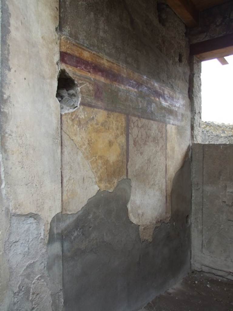I.9.14 Pompeii. March 2009.  Room 14. Plaster cast of rear of blocked door (of I.9.13). 