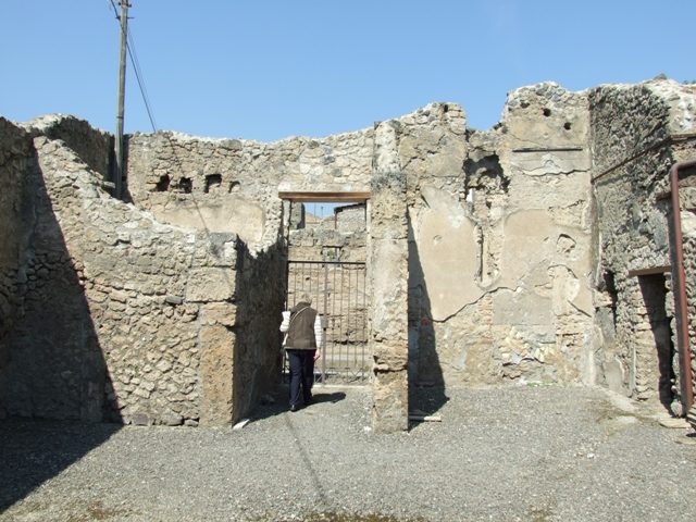 I.10.8 Pompeii.  March 2009.  Room 2. Oecus. North wall.